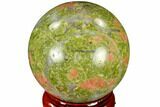 Polished Unakite Sphere - Canada #116133-1
